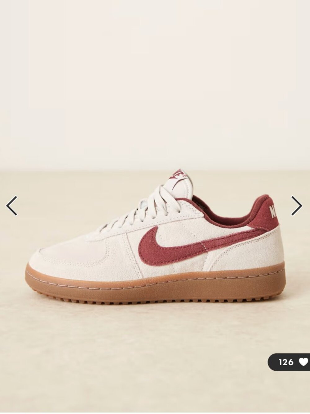 nike field general sneakers in red and white